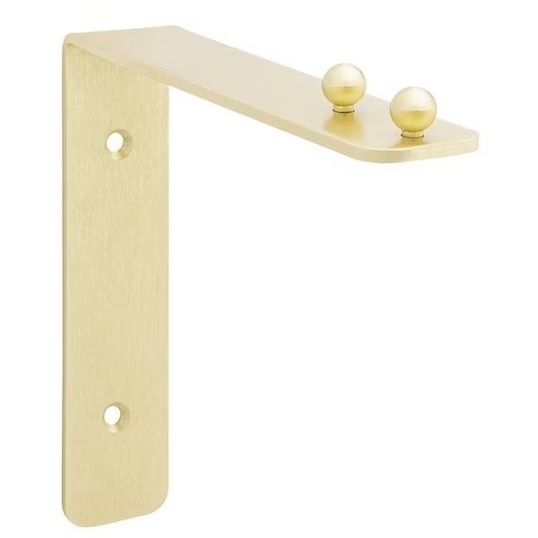 Wall Bracket, 7 in L, Brushed Gold, National Hardware, Mfr#: N275-504